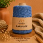 Barbante Azul Celeste 400g para Crochê Manu & Cia