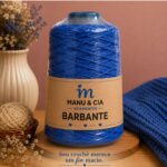 Barbante Azul Royal 500g para Crochê Manu & Cia