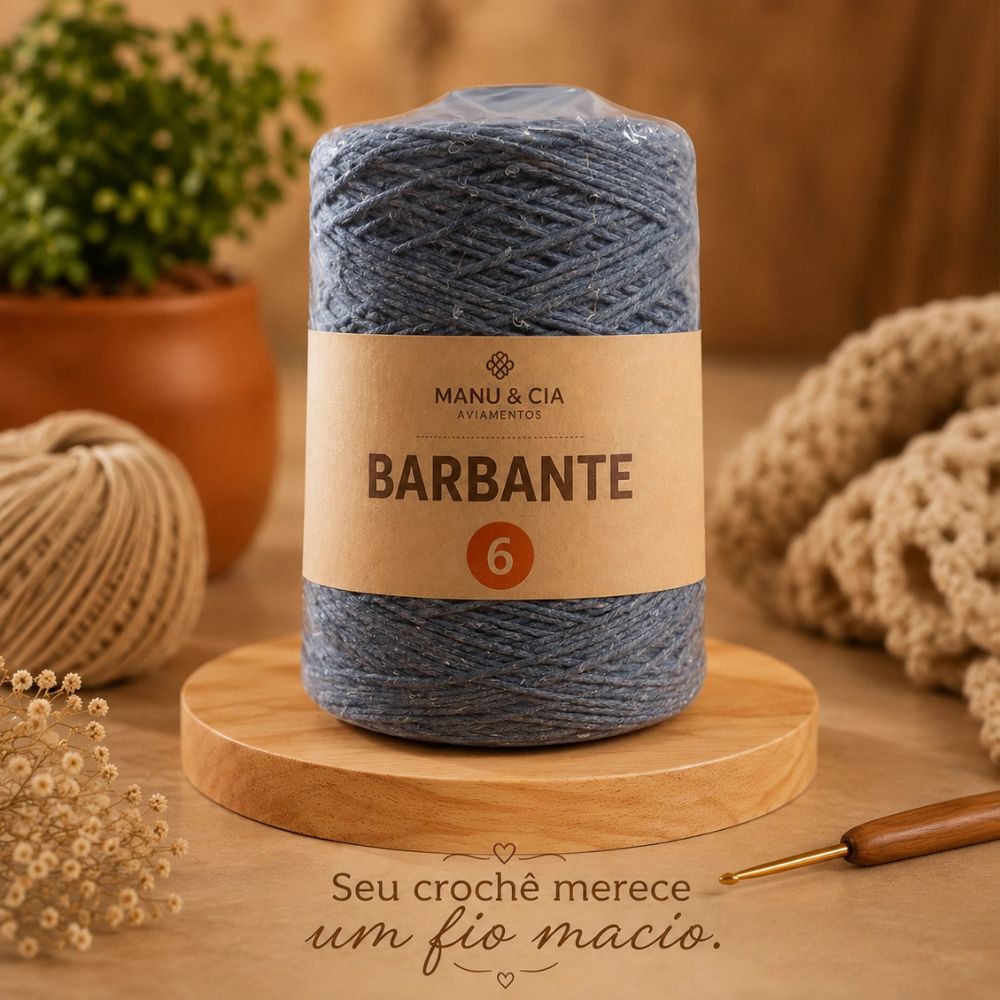 Barbante Jeans para Crochê Manu & Cia