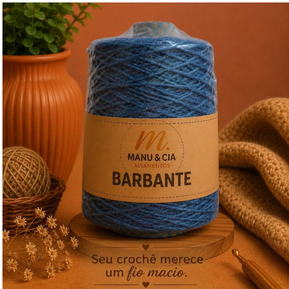 Barbante Petróleo 400g para Crochê Manu & Cia
