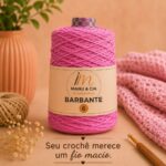 Barbante Rosa para Crochê Manu & Cia
