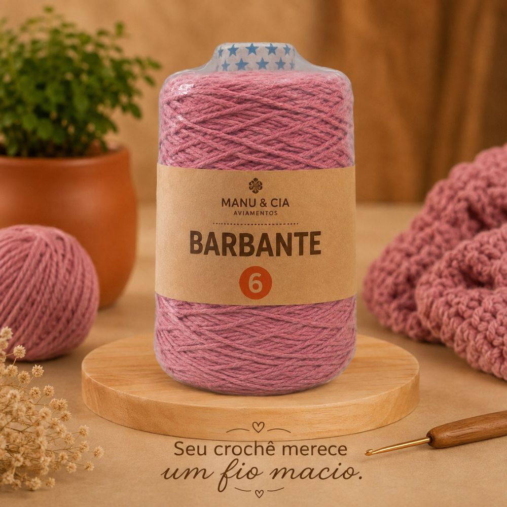 Barbante Telha para Crochê Manu & Cia