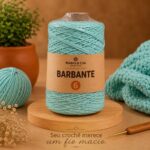 Barbante Verde Água para Crochê Manu & Cia