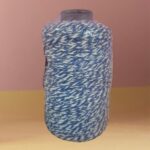 Barbante Mesclado Azul Royal Chic (Branco/Azul Royal) Nº6 Crochê | Fio Colorido