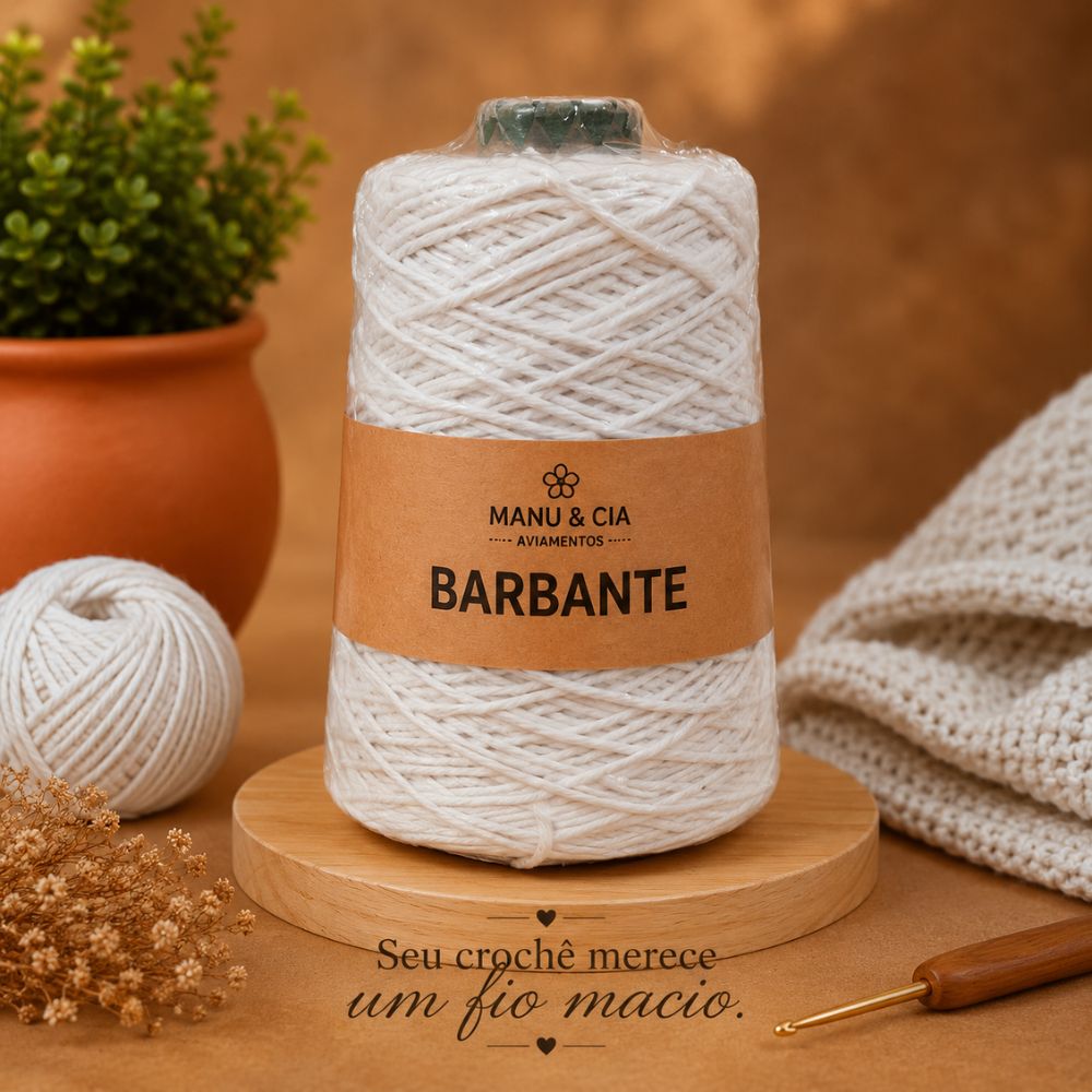 Barbante Branco Nº6 400g Crochê | Fio Algodão Artesanato Resistente e Fácil de Trabalhar