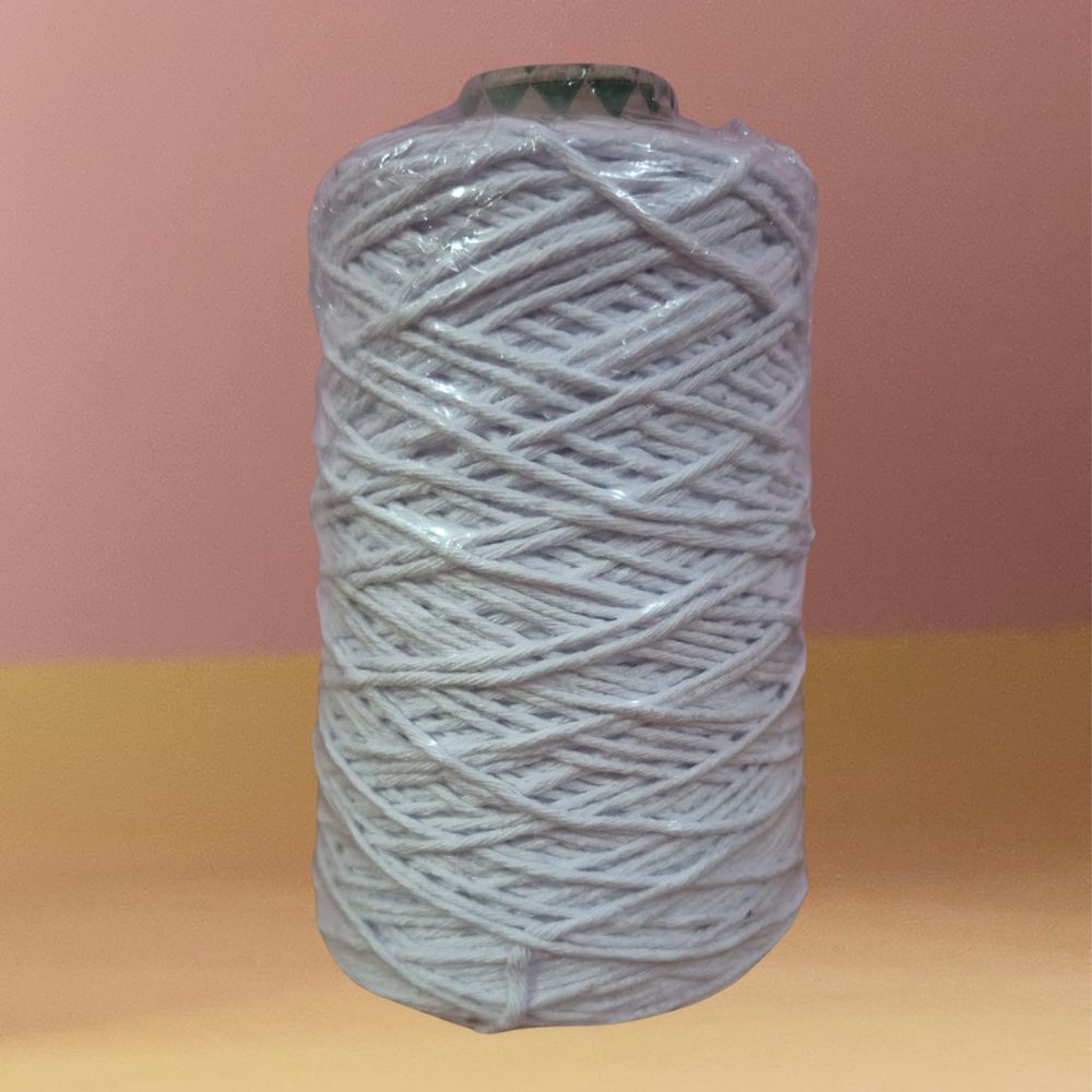 Barbante Branco Nº6 para Crochê | Fio Algodão Artesanato Resistente e Fácil de Trabalhar