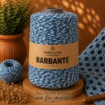 Barbante Mesclado Céu Claro (Branco/Azul) Nº6 Crochê e Artesanato | Fio Resistente