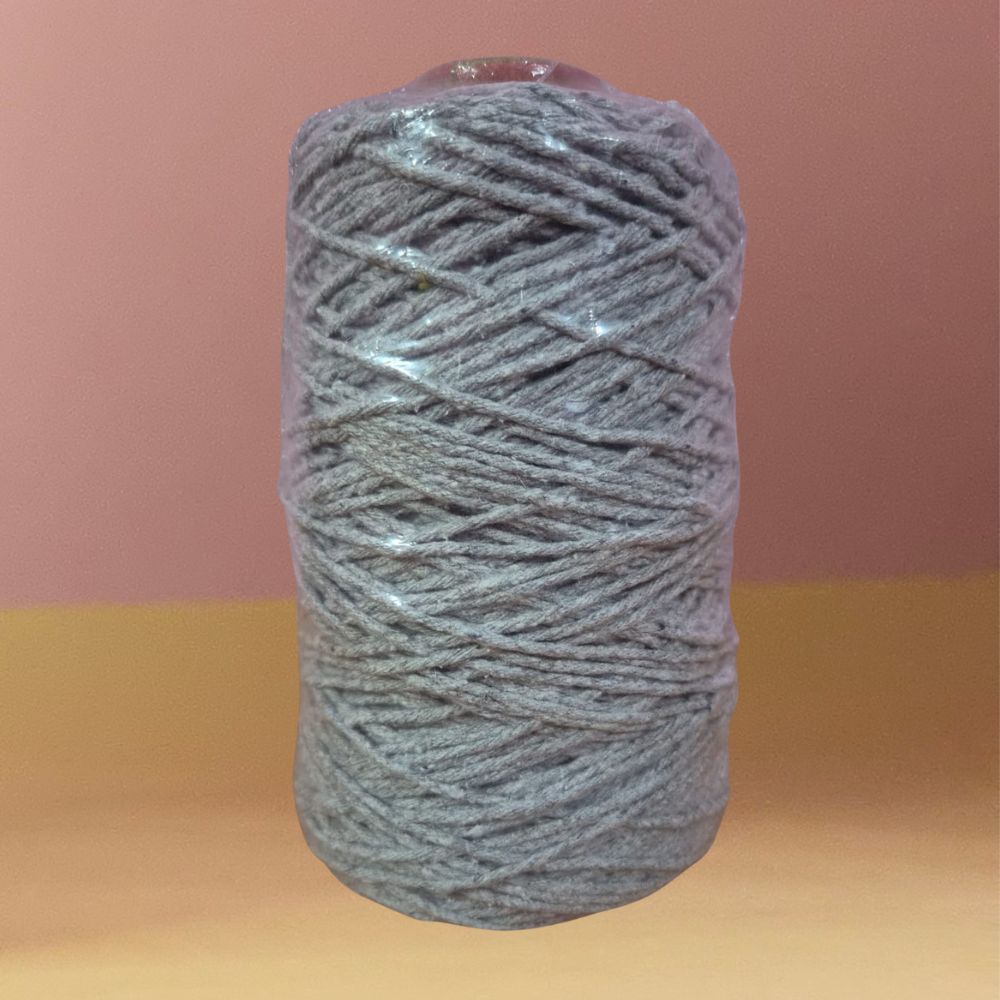 Barbante Cinza para Crochê e Artesanato 400m