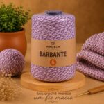 Barbante Mesclado Melancia Fresh 600g (Branco/Melancia) Nº6 Crochê | Fio Colorido