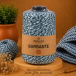 Barbante Mesclado 400g Oliva Natural (Branco/Verde Oliva) Nº6 Crochê | Fio Algodão
