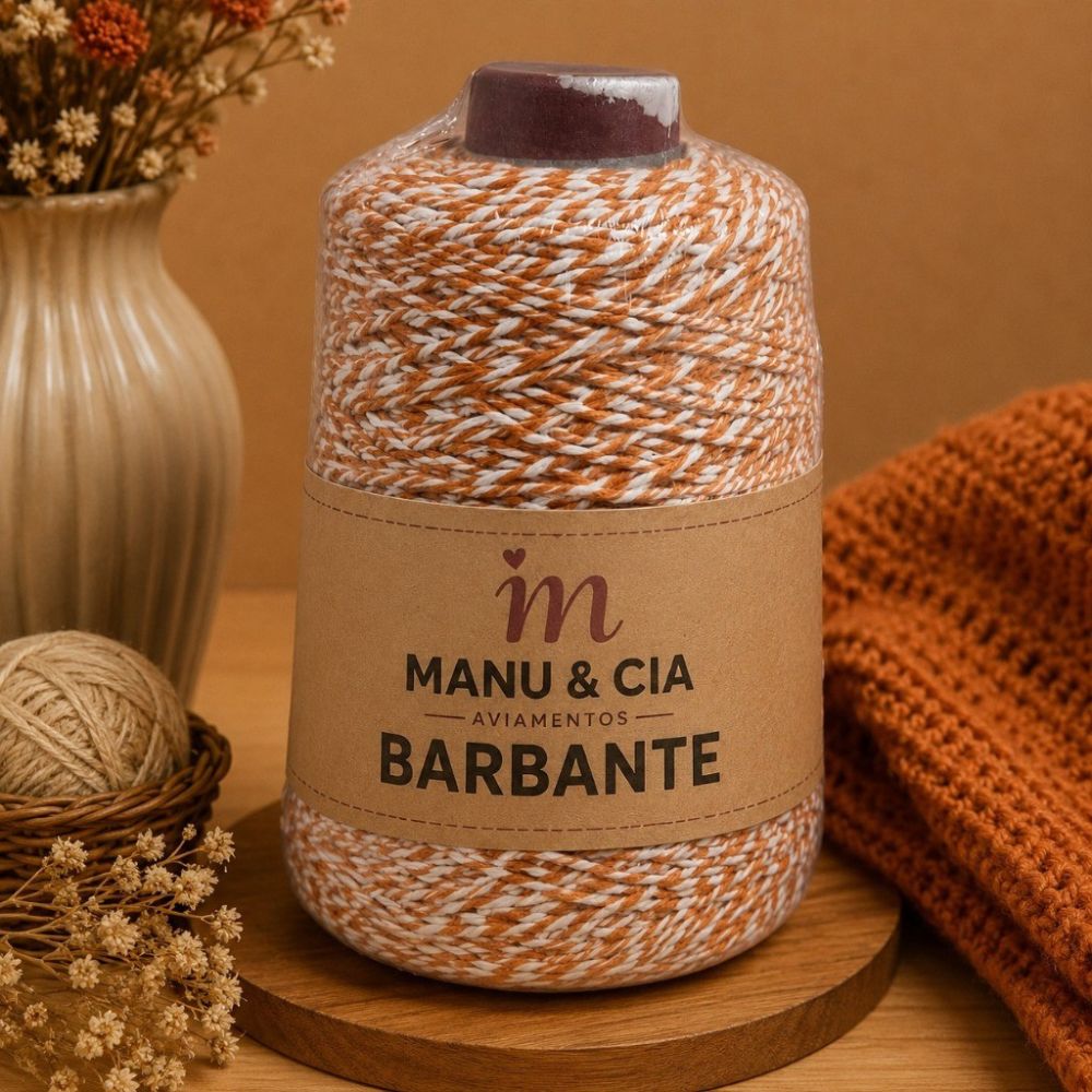 Barbante Mesclado Pôr do Sol (Branco/Laranja) Nº6 Crochê | Fio Colorido Artesanato