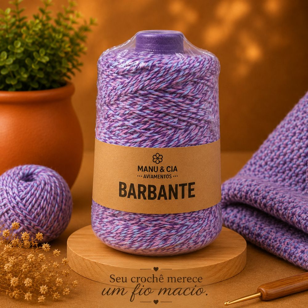 Barbante Mesclado Romance Intenso (Branco/Rosa/Beterraba) Nº6 Crochê | Fio Artesanato