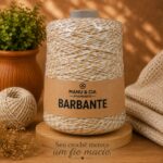 Barbante Mesclado Sol Vibrante (Branco/Amarelo Forte) Nº6 Crochê | Fio Colorido