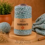 Barbante Mesclado 400g Verde Brasil (Branco/Verde Bandeira) Nº6 Crochê | Fio Artesanato