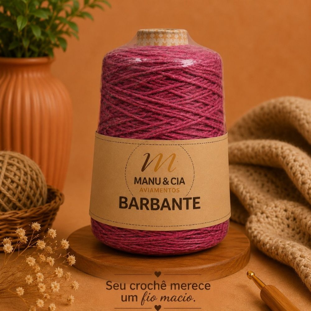 Barbante 6 Vermelho 300g Crochê | Fio Artesanato Tapete Bolsa Cor Forte