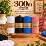 Cordão Náutico Fita Poliéster 300m | Kit para Crochê, Bolsas, Cestos, Macramê e Artesanato